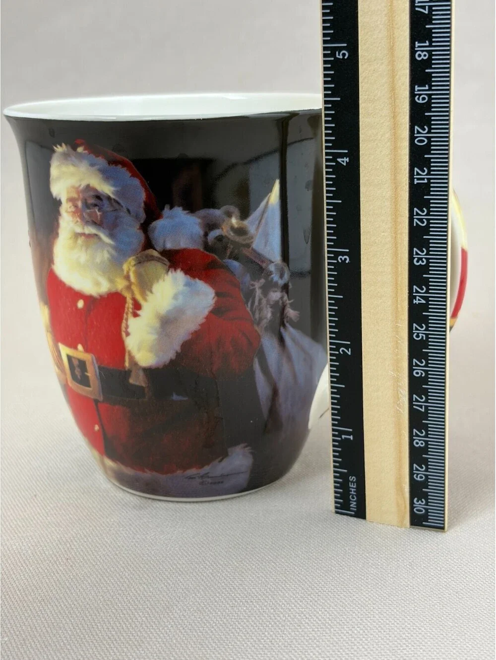 Burton Burton Tom Browning I Believe in Santa Coffee Mug Christmas Cup 14 oz